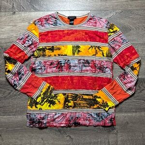 Custo Barcelona long sleeve euro printed top